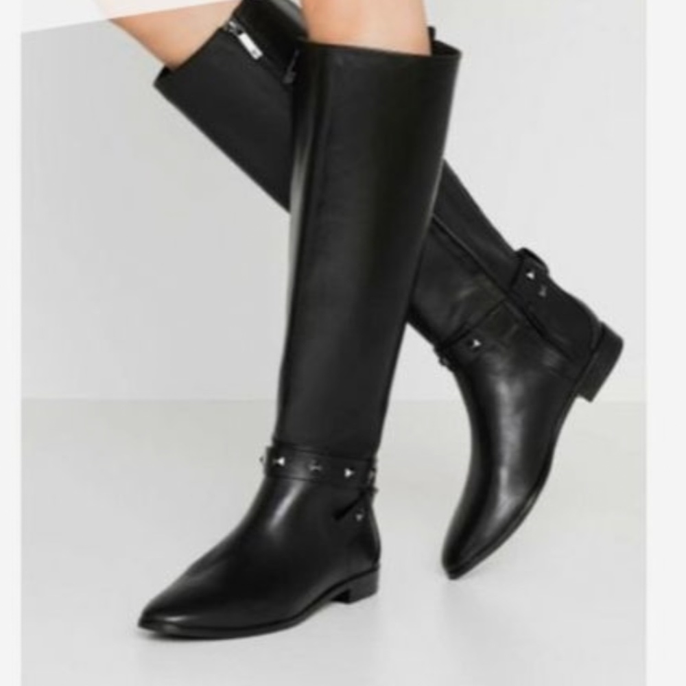 NEW Ted Baker London Plannia Women's Knee High Boots Black Leather / Size 37 - Picture 4 of 12